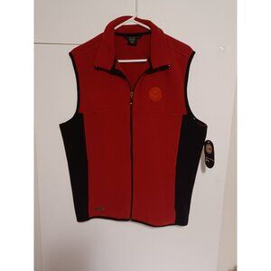 Levelwear Men’s Fleece Vest Full Zip  Christina Lake Golf Club Red Size M/M